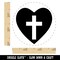 Cross in Heart Christian Rubber Stamp for Stamping Crafting Planners